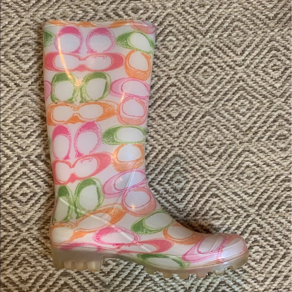 Coach Shoes - Coach C Logo Multi Rain Boots